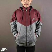 Gambar jaket Nike parasut/jaket tipis/jaket kombinasi/jaket pria wanita - merah hitam, L dari Kasab fashion store undefined 2 Tokopedia