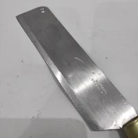 Gambar Pisau dapur steinless kotak lebar medium gagang kayu bulat murah dari dramashop. undefined 2 Tokopedia