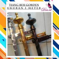 Gambar ] BATANG BESI ROLLET GORDEN SOKA GOLD ULIR KRISTAL - FULLSET TIANG GOR - GOLD, 1 METER dari deaofficial undefined 3 Tokopedia