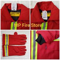 Gambar Baju Pemadam Kebakaran Damkar Fireman Suit Nomex IIIA Merah RED - STANDARD dari MP Fire Store undefined 5 Tokopedia