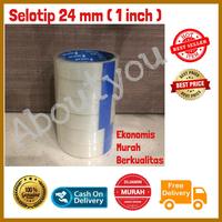 Gambar Selotip 1 inch / solatip 24 mm / isolasi 24mm MURAH EKONOMIS lengket dari Aboutyou Shop Official undefined 1 Tokopedia