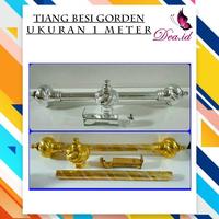 Gambar ] BATANG BESI ROLLET GORDEN SOKA GOLD ULIR KRISTAL - FULLSET TIANG GOR - GOLD, 1 METER dari deaofficial undefined 2 Tokopedia