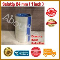 Gambar Selotip 1 inch / solatip 24 mm / isolasi 24mm MURAH EKONOMIS lengket dari Aboutyou Shop Official undefined 3 Tokopedia