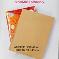 Gambar Amplop Coklat Polos A3 Ukuran 33 x 43 cm Tebal 80 Gram Isi 100 Lembar Ideal untuk Arsip Perusahaan dan Surat Lamaran Kerja dari Sinar Mas Stationery ATK undefined 1 Tokopedia