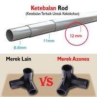 Gambar Rak Sepatu Besi Portable Organizer Storage Penyimpanan Tempat Sepatu - Hitam dari Azonex undefined 4 Tokopedia