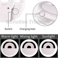 Gambar Lampu Selfie Ring Light Clip LED Rechargeable Ringlight Portable Bigo dari Goruden Triumph undefined 2 Tokopedia