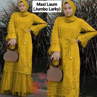 Gambar Maxy Laum Mustard [Gamis 0100] merk TKD Baju Gamis Wanita Terbaru dari SuperModel New Generation undefined 4 Tokopedia