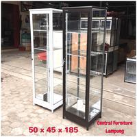 Gambar Lemari hias alumunium 1 pintu + lampu - Putih dari Central Furniture Wayhalim undefined 1 Tokopedia