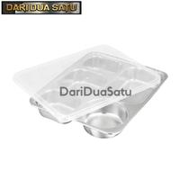Gambar Piring Food Tray Wadah Tempat Makan 5 Sekat dengan Tutup - Tutup Stainless dari DariDuaSatu undefined 2 Tokopedia