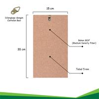 Gambar Hiasan Dinding Art Wall Decor Dekorasi Poster Kayu MDF Monstera 2 - 15 x 30 cm, MST-04 dari Naura El Shop undefined 4 Tokopedia