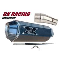 Gambar knalpot z250 ninja fi karbu r25 mt25 slip on REMUS KENALPOT RACING - pdk oval rainbo dari DK CARBON undefined 4 Tokopedia