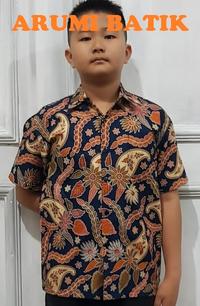 Gambar Kemeja Anak Laki Laki Seragam Sekolah Batik 2931 Biru KB PAUD TK SD - no 2 dari Arumi Batik undefined 1 Tokopedia
