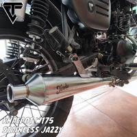 Gambar Knalpot Muffler Full System Stainless Trompet Jazzy Motor W175 Custom dari TWISTIC CUSTOM undefined 4 Tokopedia