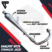 Gambar Knalpot Muffler Full System Stainless Trompet Jazzy Motor W175 Custom dari TWISTIC CUSTOM undefined 2 Tokopedia