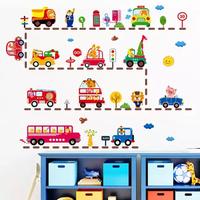 Gambar Stiker Dinding Kamar Kartun Mobil Anak Transportasi Lucu Wallsticker dari Poepoecollection undefined 3 Tokopedia