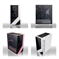 Gambar ENLIGHT RAMPAGE PINK TEMPERED GLASS MID Tower ATX Case 4x Fan Spectre dari TF Com undefined 3 Tokopedia