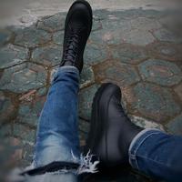 Gambar Lewis Full Black - Sepatu Sneaker Boots Kulit Sapi Asli - 38 dari Map Inc Footwear undefined 3 Tokopedia