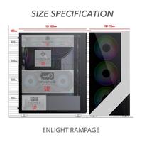 Gambar ENLIGHT RAMPAGE PINK TEMPERED GLASS MID Tower ATX Case 4x Fan Spectre dari TF Com undefined 2 Tokopedia