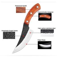 Gambar XITUO Pisau Dapur Chef Knife Premium Carbon Stainless Steel DL040 - 6" C Black dari BudgetGadget undefined 5 Tokopedia
