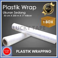 Gambar Plastik Wrapping Lilit/Wraping/Stretch Film/Reping Koper/50x200m 1 BOX dari Lucky Tape undefined 1 Tokopedia