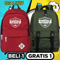 Gambar BELI 1 KURO TAS SEKOLAH + GRATIS 1 VIKING TAS SD SMP SMA SMK WARNA ACA - Paket - Hitam dari Bag&Stuff undefined 1 Tokopedia