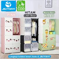 Gambar Lemari Kotak Plastik Portable Bongkar Pasang 8 Pintu - Merah Muda dari SUNXIN undefined 3 Tokopedia