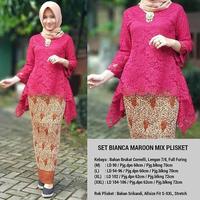 Gambar Setelan Kebaya Modern Bahan Brukat Full Puring Warna Coklat Susu - M dari ELITKEBAYA undefined 3 Tokopedia
