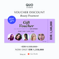 Gambar Gift Voucher Diskon 10% All Beauty Treatment QUO Studio - Rp 1.5 juta dari Quo Studio undefined 2 Tokopedia