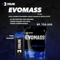 Gambar EVOLENE EVO MASS 10 LBS (4.5 KG) + FREE SHAKER BPOM 100% ORIGINAL - Coklat dari Health and Wellness ID undefined 2 Tokopedia