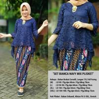 Gambar Setelan Kebaya Modern Bahan Brukat Full Puring Warna Coklat Susu - M dari ELITKEBAYA undefined 5 Tokopedia