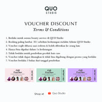 Gambar Gift Voucher Diskon 10% All Beauty Treatment QUO Studio - Rp 1.5 juta dari Quo Studio undefined 5 Tokopedia
