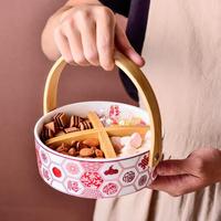 Gambar Tempat Kue Imlek Keramik Kekinian | Luxury Dried Fruit and Snack Plate - Size Kecil dari Blesstenia undefined 3 Tokopedia