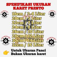 Gambar SEAL KARET PRESTO PANCI PRESSURE COOKER 20 22 24 26 28 CM 5 - 12 LITER - 24cm dari SPAREPART ELECTRIC undefined 2 Tokopedia