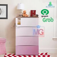 Gambar Lemari Plastik Laci 4 susun/ Drawer Olymplast ODC 04 pink [GOSEND] - Pink dari Makmur Gemilang_NEW undefined 3 Tokopedia