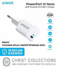 Gambar ANKER KEPALA CHARGER 20W FAST CHARGE PORT TYPE C IPHONE 12 & ANDROID - PUTIH-20WATT dari ChristCollections undefined 1 Tokopedia