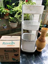 Gambar ROVEGA LAUNDRY BASKET 3 TINGKAT - KERANJANG PAKAIAN RAK SUDUT CUCI - K - White dari doyan gaya undefined 3 Tokopedia