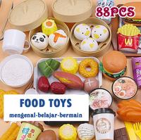Gambar Mainan Anak Dimsum Fast Food masak-masakan 88pcs box warna dari mini shop 2019 undefined 2 Tokopedia