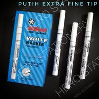 Gambar Spidol permanen white marker snowman extra fine point putih EFWP-12 dari lunastationery undefined 2 Tokopedia