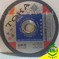 Gambar mata gerinda potong besi 4 inch TOKA 4" x 1/8" x 5/8" grit 24 dari liosastra undefined 2 Tokopedia