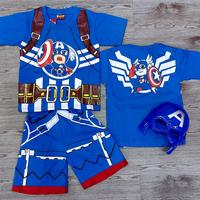 Gambar Setelan Pendek Baju Celana Topeng Super Hero 2-8 Tahun - No 10, Kapten Amerika dari itos olshop undefined 4 Tokopedia