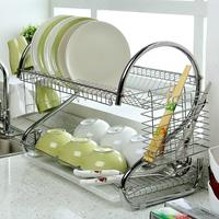 Gambar rak piring 2 susun bahan stainless dari digishop bjm undefined 2 Tokopedia