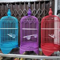 Gambar Sangkar Bulat Besi Burung Love Bird CC Ukuran 73x33cm Warna Hitam dari Rattan Mas undefined 2 Tokopedia