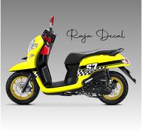 Gambar sticker decal honda scoopy cafe racer - Kuning dari RajaDecal undefined 3 Tokopedia