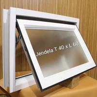 Gambar Jendela Aluminium T 40 x L 60 Bouvenlight Casement jungkit kaca - Hitam dari FG Aluminium Kaca undefined 4 Tokopedia