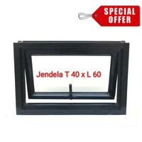 Gambar Jendela Aluminium T 40 x L 60 Bouvenlight Casement jungkit kaca - Hitam dari FG Aluminium Kaca undefined 3 Tokopedia