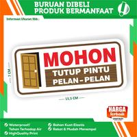 Gambar Stiker Vynil Mohon Tutup Pintu Pelan - Pelan Home Decor dari Desain Vantasy undefined 1 Tokopedia