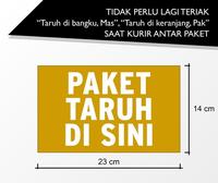 Gambar Papan Tulisan Sign A3 Petunjuk Kurir PAKET TARUH DI SINI Include Logo dari unicorn aja bisa undefined 3 Tokopedia