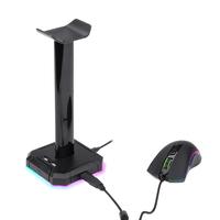 Gambar REDRAGON HA300 Headset Stand with USB HUB RGB SCEPTER dari Manekistore undefined 3 Tokopedia