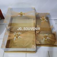 Gambar Kotak hantaran seserahan mika tinggi isi 4 warna Gold dari JG Souvenir undefined 1 Tokopedia