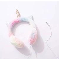 Gambar Headphone Unicorn Rainbow Tanduk Bass bulu plus Mic/Headset kids unico dari ACC SHOP ELEKTRONIK undefined 4 Tokopedia